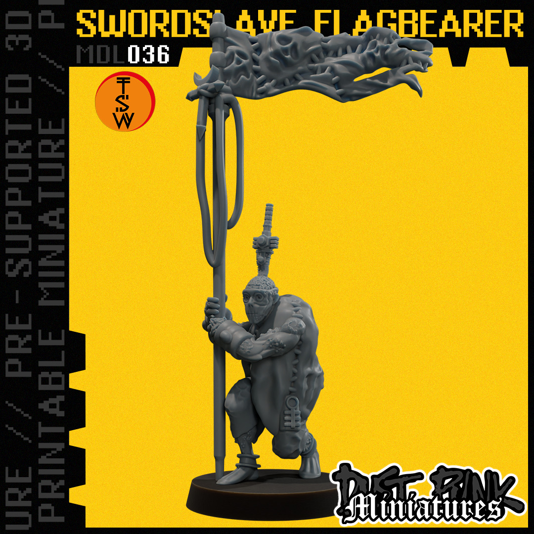 MDL036 SWORDSLAVE FLAGBEARER [PRE-SUPPORTED]